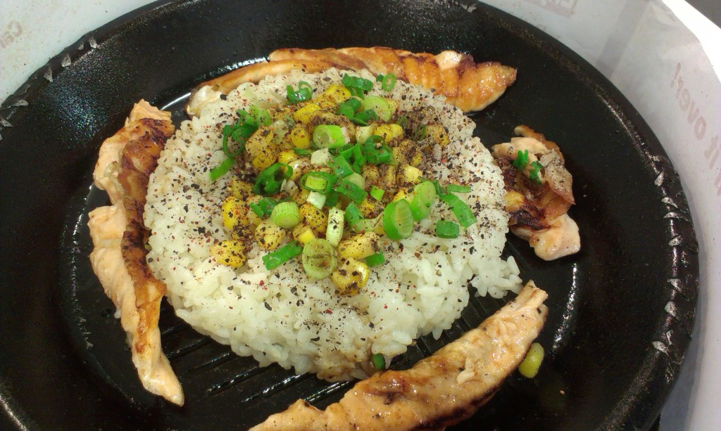 Salmon pepper rice from Pepper Lunch