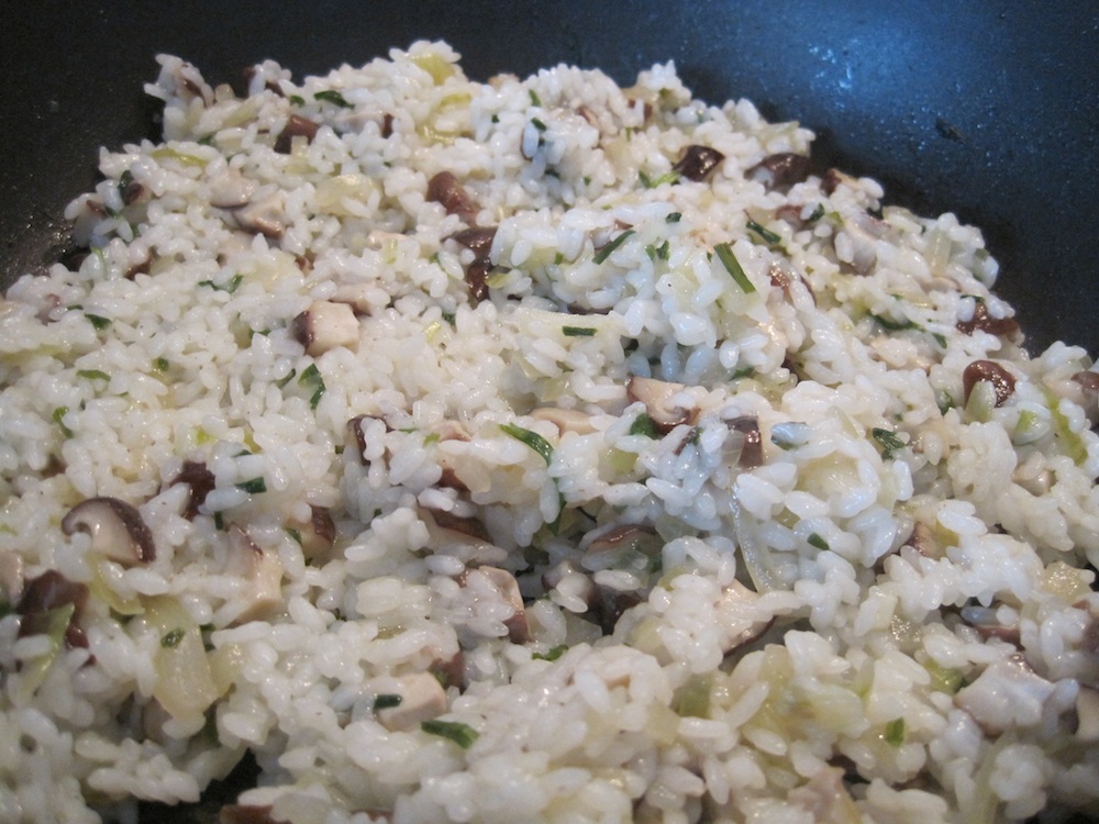 Not exactly fried rice with mushrooms and onions